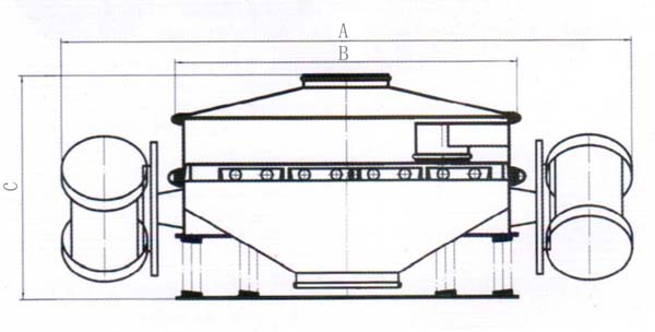 ZPS-800型直排振動(dòng)篩外形結(jié)構(gòu)